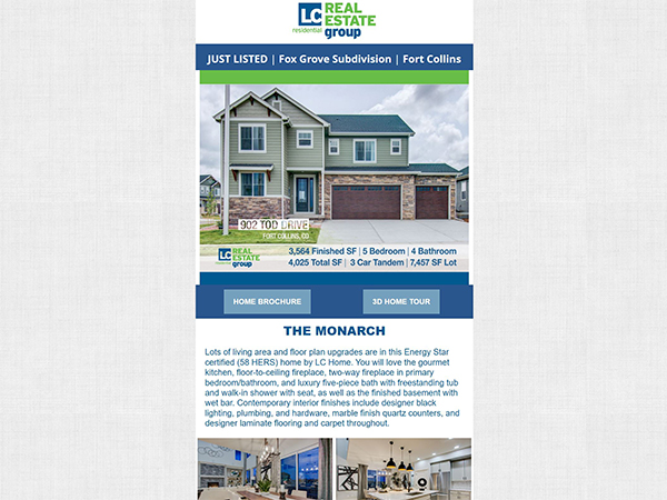 New Home Listing Email by LC Real Estate Group